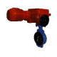 Turning butterfly valve 